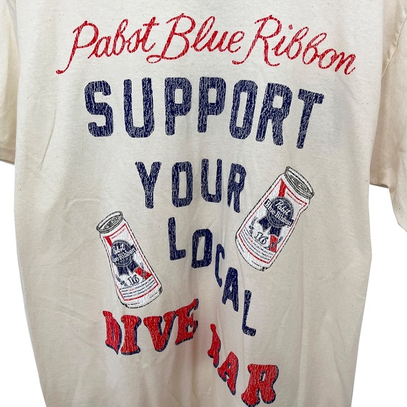 NWOT Pabst Blue Ribbon Support Your Local Dive Bar T-Shirt Small - Picture 4 of 8